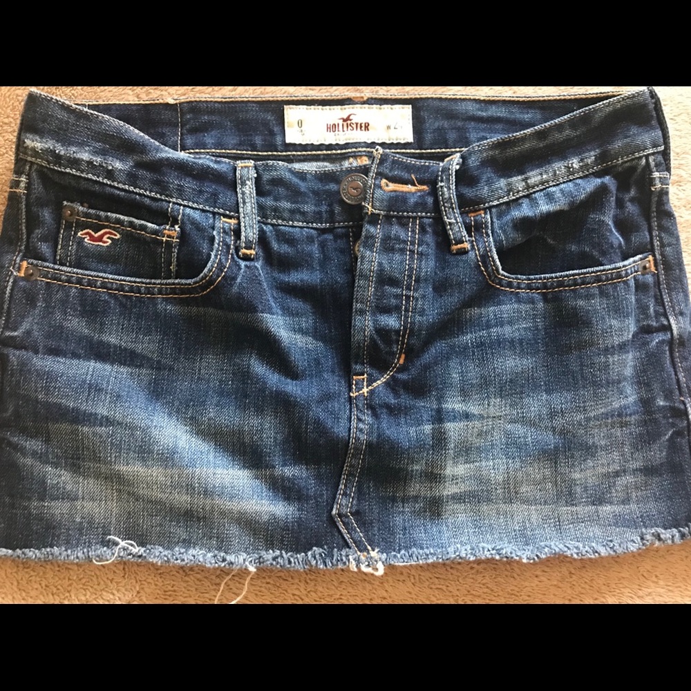 Hollister jean skirts
